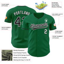Charger l'image dans la galerie, Custom Kelly Green Black-White Authentic Baseball Jersey
