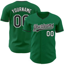 Charger l'image dans la galerie, Custom Kelly Green Black-White Authentic Baseball Jersey