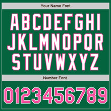 Load image into Gallery viewer, Custom Kelly Green Pink-White Authentic Baseball Jersey