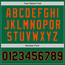 Load image into Gallery viewer, Custom Kelly Green Black-Orange Authentic Baseball Jersey