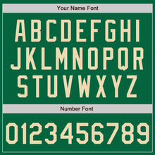 Laden Sie das Bild in den Galerie-Viewer, Custom Stitched Kelly Green Cream Baseball Pullover Sweatshirt Hoodie