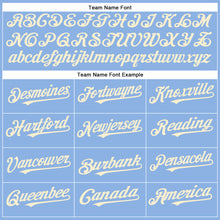 Загрузить изображение в средство просмотра галереи, Custom Light Blue Cream Authentic Baseball Jersey