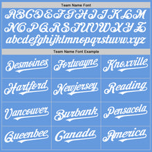 Load image into Gallery viewer, Custom Light Blue White Mesh Authentic Throwback Baseball Jersey