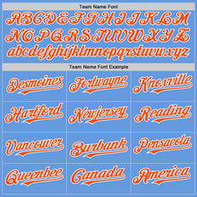 Загрузить изображение в средство просмотра галереи, Custom Light Blue Orange-White Mesh Authentic Throwback Baseball Jersey