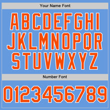 Загрузить изображение в средство просмотра галереи, Custom Light Blue Orange-White Mesh Authentic Throwback Baseball Jersey