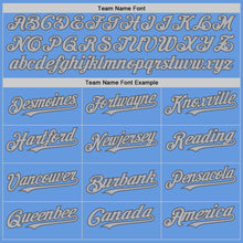 Load image into Gallery viewer, Custom Light Blue Gray-Steel Gray Mesh Authentic Throwback Baseball Jersey