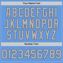 Load image into Gallery viewer, Custom Light Blue Gray-Steel Gray Mesh Authentic Throwback Baseball Jersey