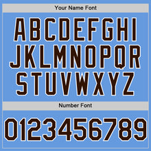 Load image into Gallery viewer, Custom Light Blue Brown-White Mesh Authentic Throwback Baseball Jersey