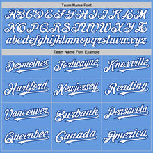 Load image into Gallery viewer, Custom Light Blue White-Royal Mesh Authentic Throwback Baseball Jersey