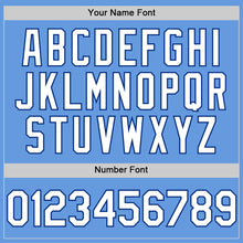 Load image into Gallery viewer, Custom Light Blue White-Royal Mesh Authentic Throwback Baseball Jersey