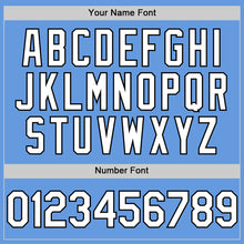 Load image into Gallery viewer, Custom Light Blue White-Black Mesh Authentic Throwback Baseball Jersey