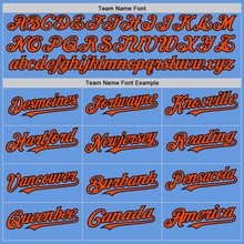 Laden Sie das Bild in den Galerie-Viewer, Custom Light Blue Orange-Black Mesh Authentic Throwback Baseball Jersey