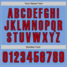 Load image into Gallery viewer, Custom Light Blue Red-Navy Authentic Baseball Jersey