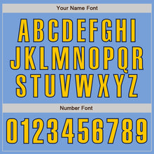 Charger l'image dans la galerie, Custom Light Blue Yellow-Navy Authentic Baseball Jersey