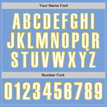 Загрузить изображение в средство просмотра галереи, Custom Light Blue White-Yellow Authentic Baseball Jersey