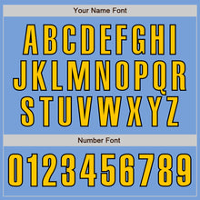 Charger l'image dans la galerie, Custom Light Blue Yellow-Black Authentic Baseball Jersey