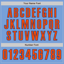 Laden Sie das Bild in den Galerie-Viewer, Custom Light Blue Orange-Royal Authentic Baseball Jersey