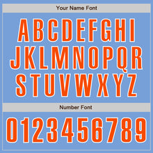 Charger l'image dans la galerie, Custom Light Blue Orange-White Authentic Baseball Jersey