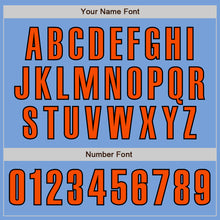 Charger l'image dans la galerie, Custom Light Blue Orange-Black Authentic Baseball Jersey