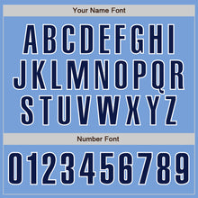 Загрузить изображение в средство просмотра галереи, Custom Light Blue Navy-White Authentic Baseball Jersey