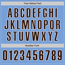 Charger l'image dans la galerie, Custom Light Blue Brown-White Authentic Baseball Jersey