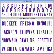 Load image into Gallery viewer, Custom Light Blue Purple-White Authentic Baseball Jersey