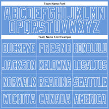 Load image into Gallery viewer, Custom Light Blue White Mesh Authentic Throwback Baseball Jersey