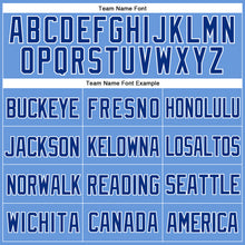 Laden Sie das Bild in den Galerie-Viewer, Custom Light Blue Royal-White Mesh Authentic Throwback Baseball Jersey