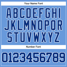 Laden Sie das Bild in den Galerie-Viewer, Custom Light Blue Royal-White Mesh Authentic Throwback Baseball Jersey