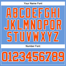 Загрузить изображение в средство просмотра галереи, Custom Light Blue Orange-White Mesh Authentic Throwback Baseball Jersey