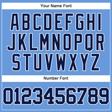 Laden Sie das Bild in den Galerie-Viewer, Custom Light Blue Navy-White Mesh Authentic Throwback Baseball Jersey