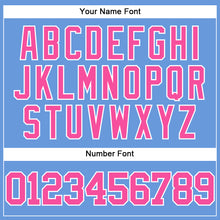 Load image into Gallery viewer, Custom Light Blue Pink-White Mesh Authentic Throwback Baseball Jersey