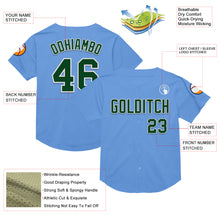 Laden Sie das Bild in den Galerie-Viewer, Custom Light Blue Green-White Mesh Authentic Throwback Baseball Jersey