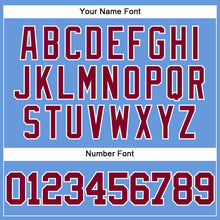 Laden Sie das Bild in den Galerie-Viewer, Custom Light Blue Maroon-White Mesh Authentic Throwback Baseball Jersey