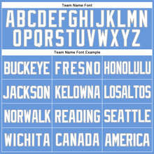 Load image into Gallery viewer, Custom Light Blue White-Gray Mesh Authentic Throwback Baseball Jersey