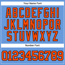 Загрузить изображение в средство просмотра галереи, Custom Light Blue Orange-Black Mesh Authentic Throwback Baseball Jersey