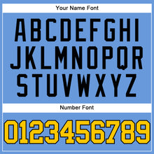 Load image into Gallery viewer, Custom Light Blue Yellow-Black Mesh Authentic Throwback Baseball Jersey