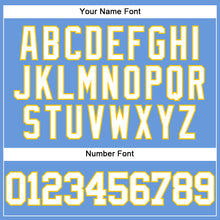 Load image into Gallery viewer, Custom Light Blue White-Yellow Mesh Authentic Throwback Baseball Jersey