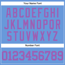 Laden Sie das Bild in den Galerie-Viewer, Custom Light Blue Medium Purple Mesh Authentic Throwback Baseball Jersey