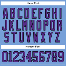 Charger l'image dans la galerie, Custom Light Blue Purple-Black Hockey Lace Neck Jersey