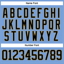 Charger l'image dans la galerie, Custom Light Blue Black-Old Gold Hockey Lace Neck Jersey