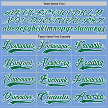 Charger l'image dans la galerie, Custom Light Blue Kelly Green-White Hockey Lace Neck Jersey