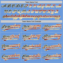 Загрузить изображение в средство просмотра галереи, Custom Light Blue Vintage USA Flag Cream-Red Authentic Throwback Baseball Jersey