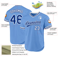 Загрузить изображение в средство просмотра галереи, Custom Light Blue Royal-White Authentic Throwback Baseball Jersey