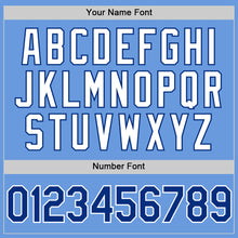 Загрузить изображение в средство просмотра галереи, Custom Light Blue Royal-White Authentic Throwback Baseball Jersey