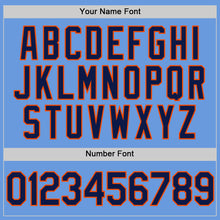 Загрузить изображение в средство просмотра галереи, Custom Light Blue Navy-Orange Authentic Throwback Baseball Jersey