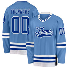 Charger l'image dans la galerie, Custom Light Blue Royal-White Hockey Jersey