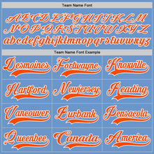 Charger l'image dans la galerie, Custom Light Blue Orange-White Hockey Jersey