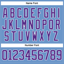 Charger l'image dans la galerie, Custom Light Blue Purple-White Hockey Jersey