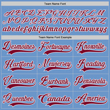 Charger l'image dans la galerie, Custom Light Blue Maroon-White Hockey Jersey